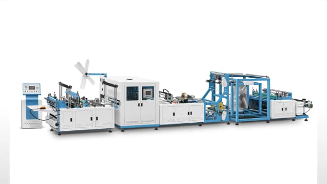 Nonwoven Flat Bag and Box Bag with online handle,T-Shirt and D-cut Bag Making Machine(5-in-1)
