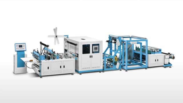 Nonwoven Flat Bag with online handle,T-Shirt and D-cut Bag Making Machine(4-in-1)